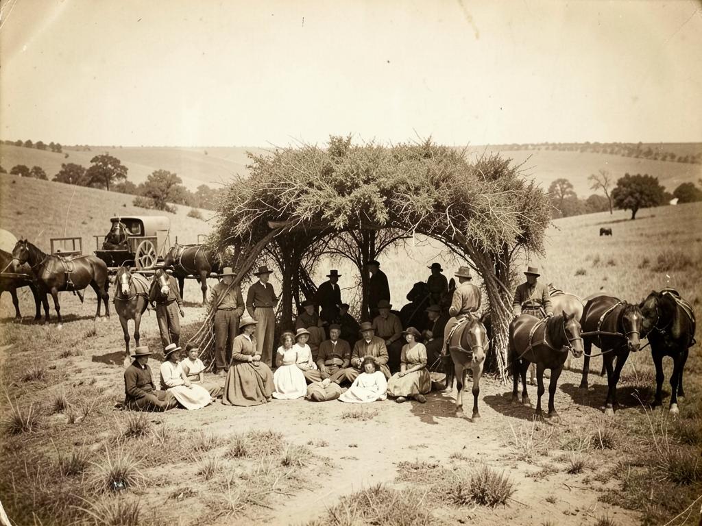 Camp Meetings at the Mound - Flower Mound 1850s